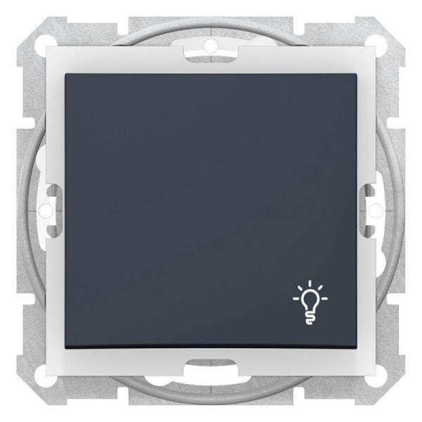  Выключатель кнопочный СП Sedna "свет" IP44 графит SchE SDN0900370 
