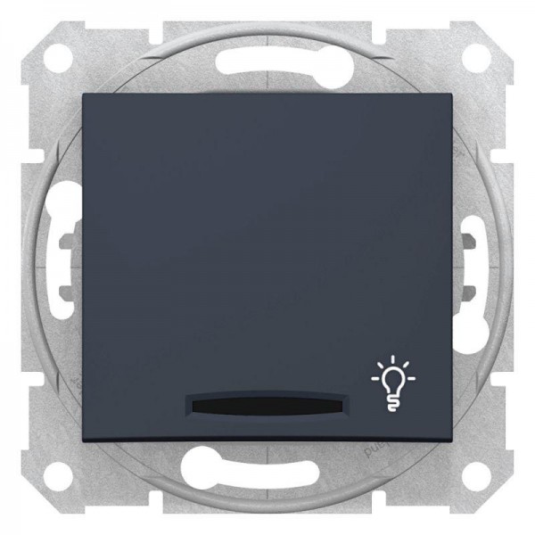  Кнопка выключателя "Свет" СП Sedna с подсветкой графит SchE SDN1800170 