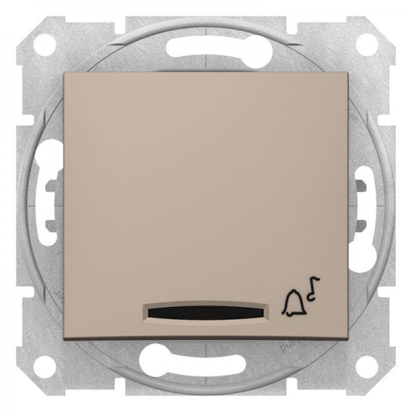  Кнопка выключателя "Звонок" СП Sedna с подсветкой титан SchE SDN1600468 