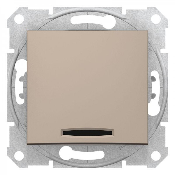  Кнопка выключателя СП Sedna с подсветкой титан SchE SDN1600168 