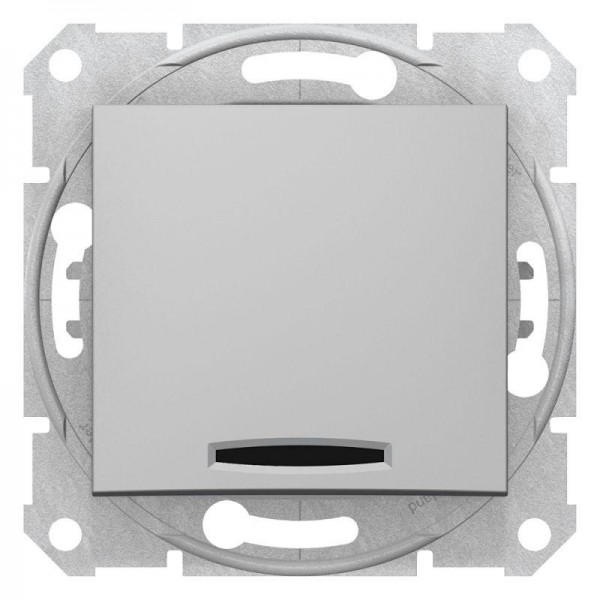  Кнопка выключателя СП Sedna с подсветкой алюм. SchE SDN1600160 