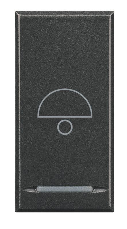  Кнопка 1п (NO) 10АX 250В с символом «звонок» Axolute антрацит Leg BTC HS4055B 