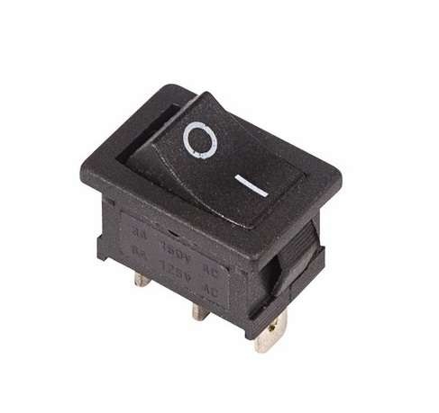 Выключатель клавишный 250В 6А (3с) (ON)-ON черн. Б/Фикс Mini (RWB-202 SC-768) Rexant 36-2140 