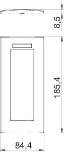  Рамка 3-м Modul45 84х185мм верт. с полем для маркировки AR45-BSF3 AL серебр. OBO 6119389 