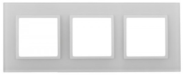  Рамка 3-м 14-5103-01 стекло Elegance белый+бел. ЭРА Б0034506 