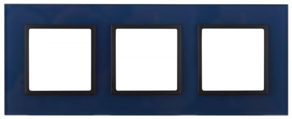  Рамка 3-м 14-5103-29 стекло Elegance синий+антрацит ЭРА Б0034519 