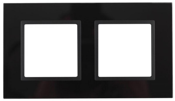 Рамка 2-м 14-5102-05 стекло Elegance черный+антрацит ЭРА Б0034492 