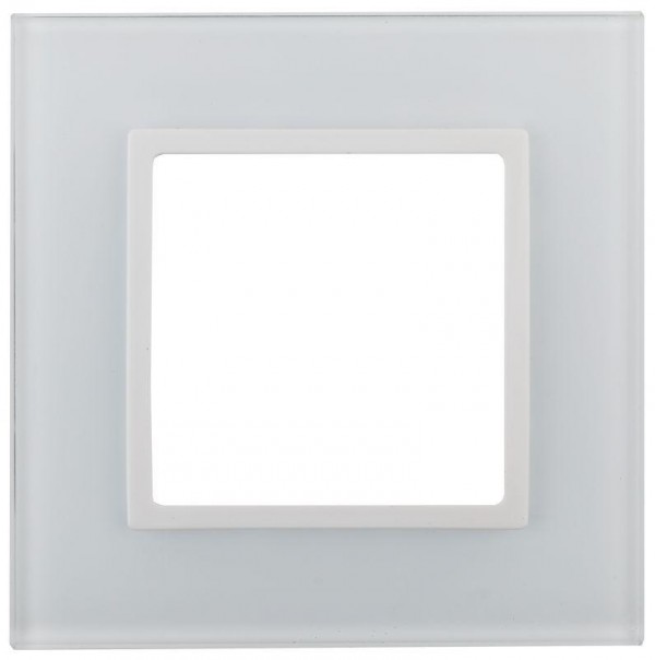  Рамка 1-м 14-5101-01 стекло Elegance белый+бел. ЭРА Б0034470 