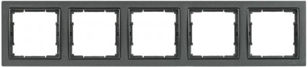  Рамка 5-м BOLERO Q1 РУ-5-БА квадрат. антрацит ИЭК EMB52-K95-Q1 