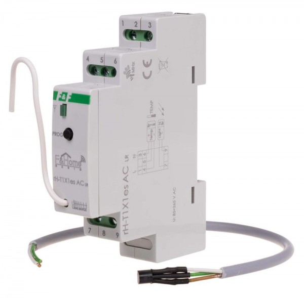  Модуль для измерения температуры и освещенности монтаж на DIN-рейку дальность связи с серверами rH-SERVER LR и rH-SERVER DIN2 до 350м 230В AC F&F EA24.001.006 